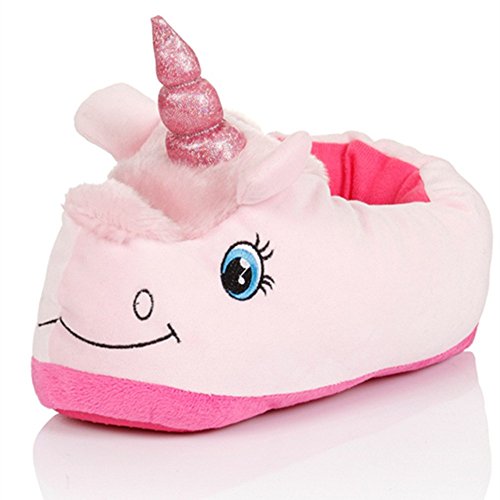 Kenmont-Unicorn-Einhorn-Plsch-Hausschuhe-Pantoffeln-Plsch-Spielzeug-Schuhe-fr-Kinder-Erwachsene-Schuhe-Rosa-Schuhe-0 